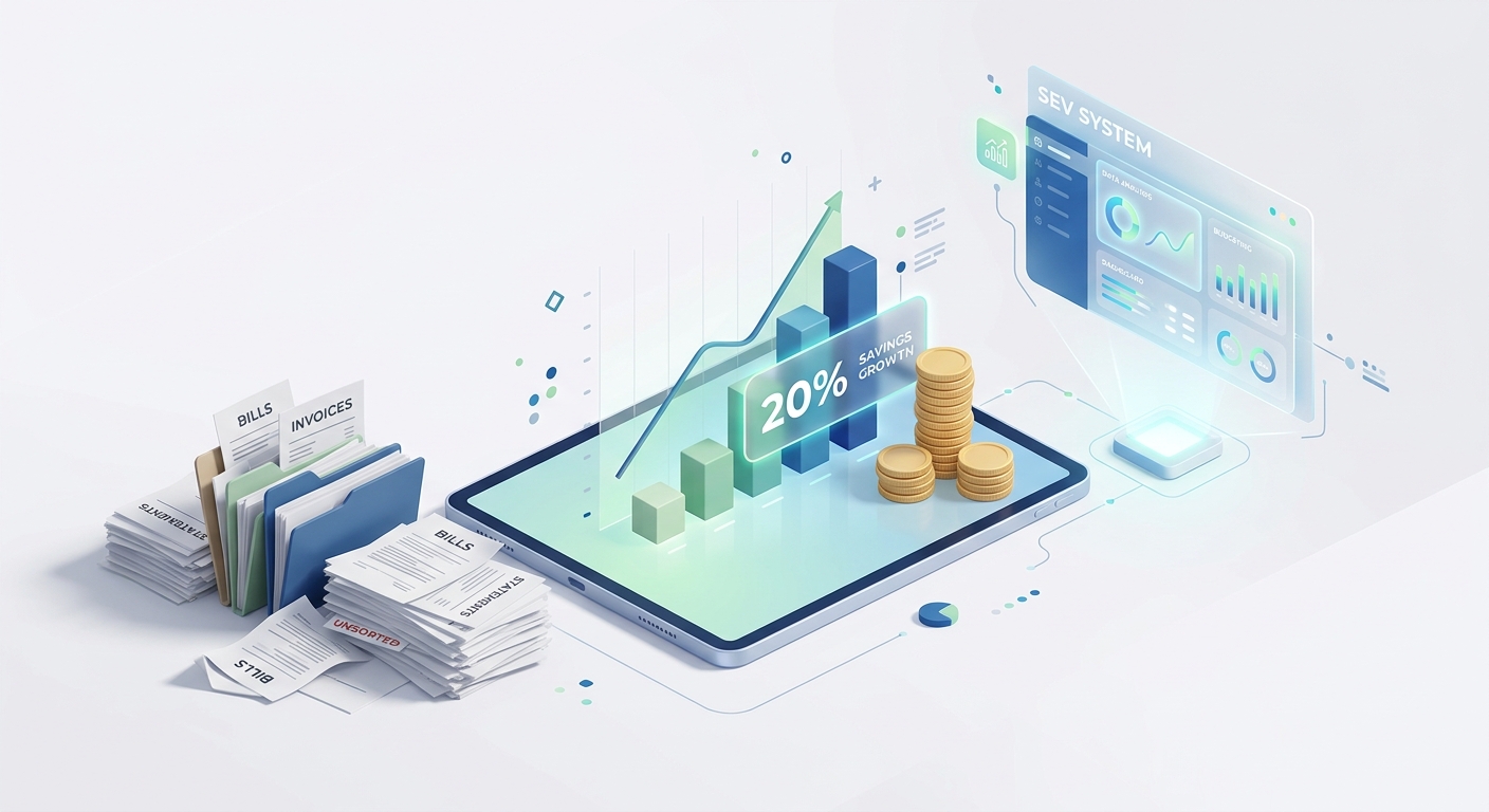 Графічна візуалізація фінансової економії 20% при переході від паперової до електронної подачі документів через СЕВ