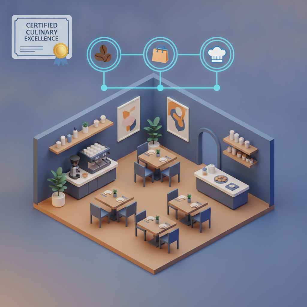 Illustration showing the link between restaurant services and legal brand protection via NCL classes